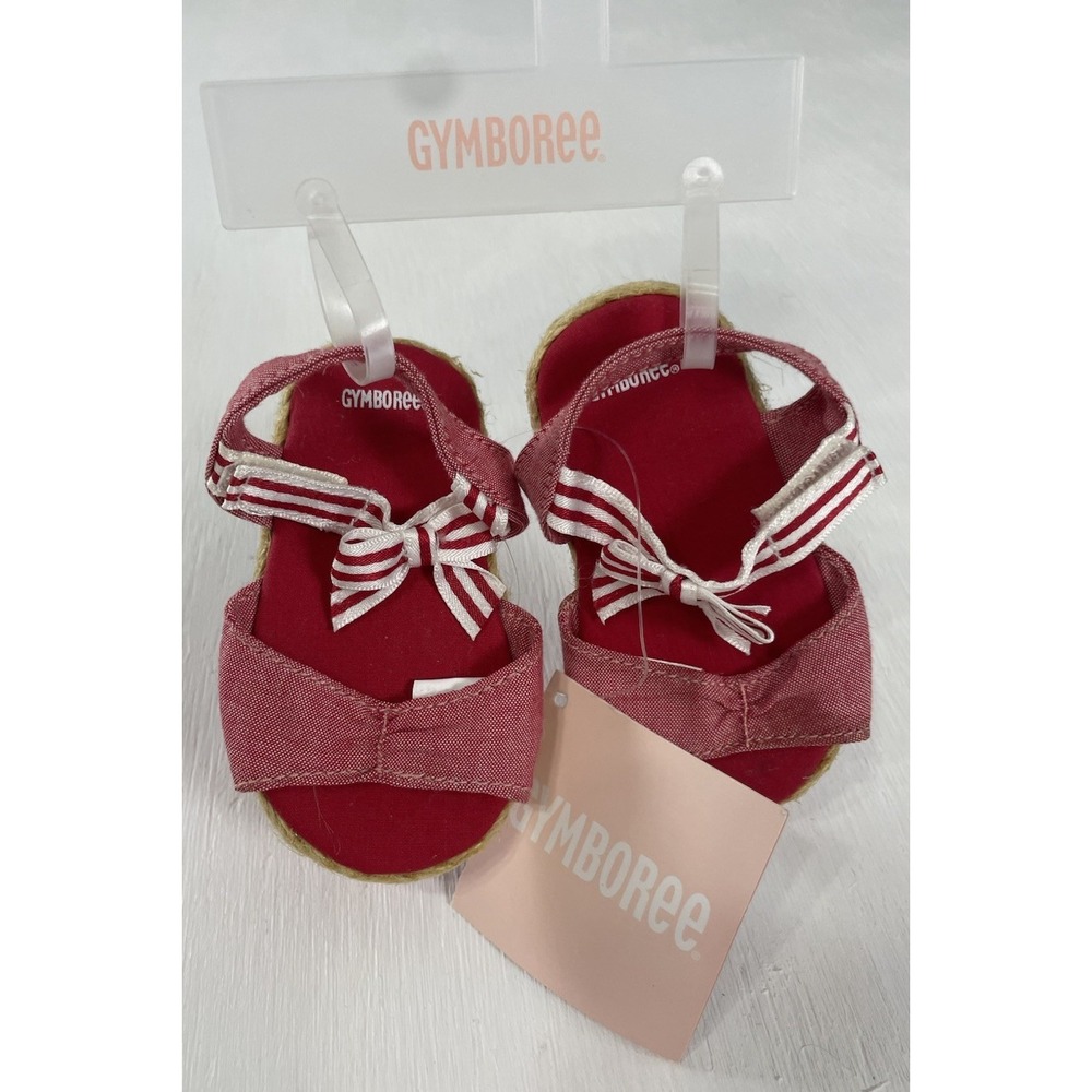 Baby Girl NEW Gymboree‎ Size 3 White & Red Venice Sweetie Crib Sandals Summer 10